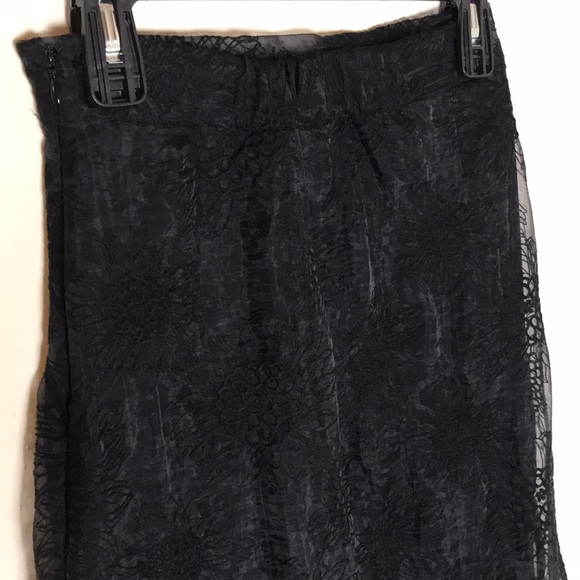 H&M x Sandra Mansour Black Lace Maxi Skirt NWT - Picture 7 of 9
